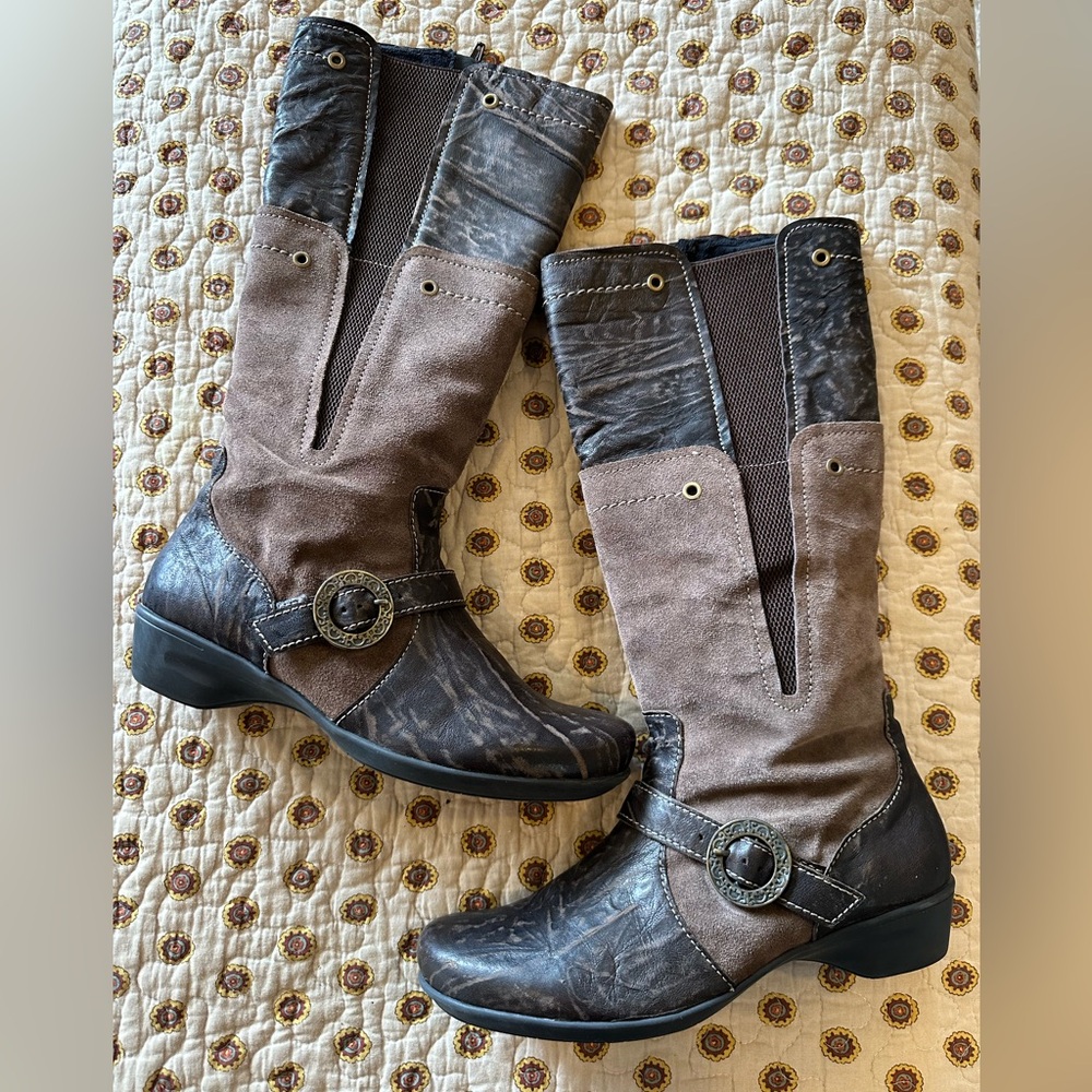 Dromedarus Brown Leather Tall Boots Size 40(9.5-10)
